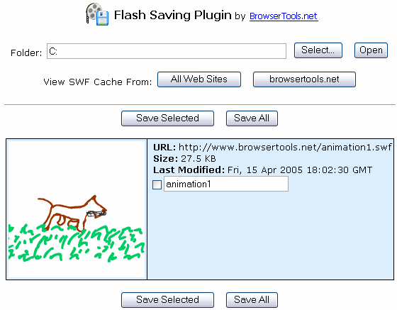 http://www.browsertools.net/Flash-Saving-Plugin/gallery.gif